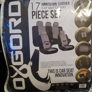 17 Piece car seat covers and other accessories.